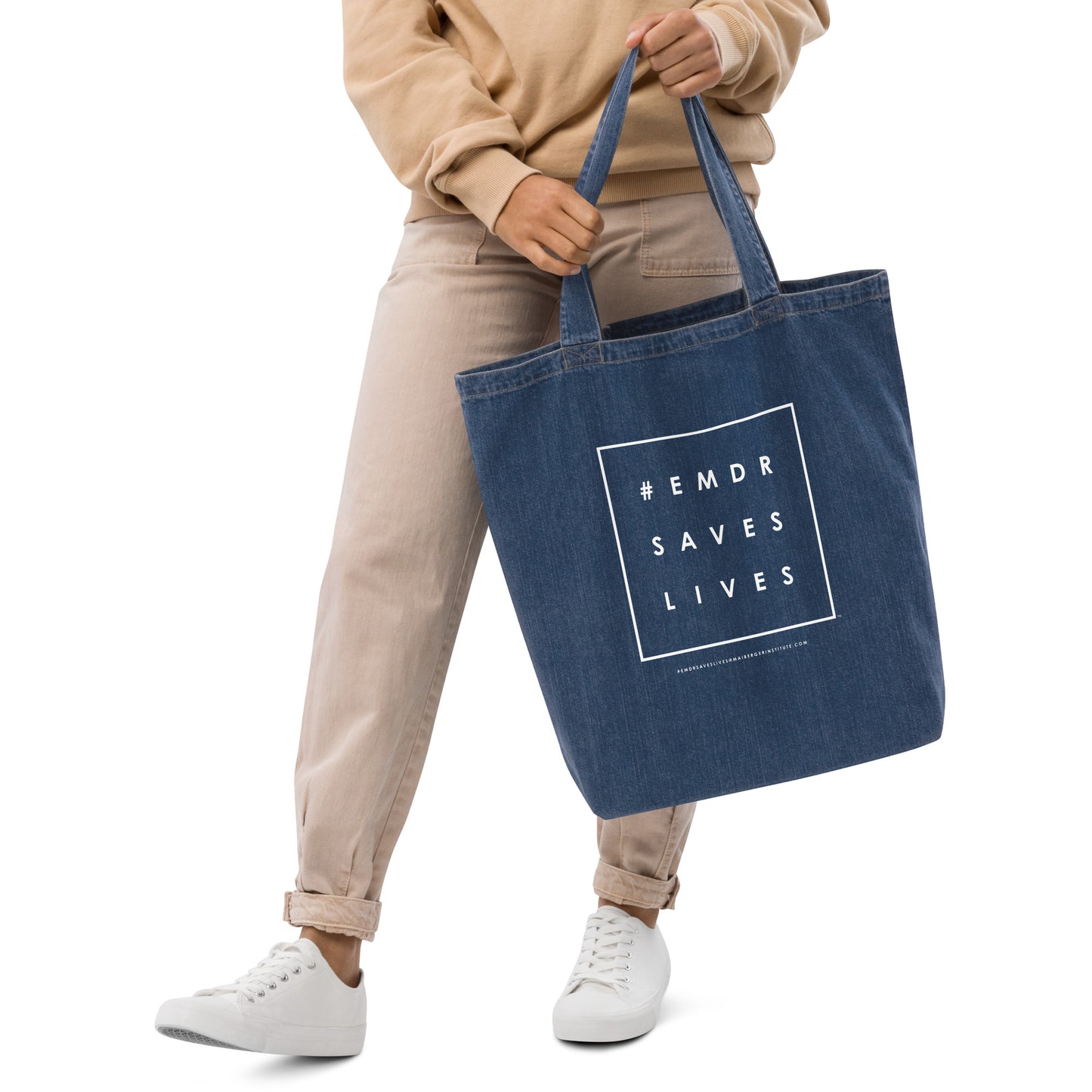 #EMDRSAVESLIVES Organic Denim Tote Bag