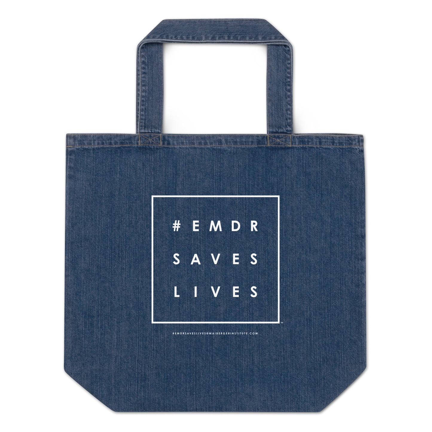 #EMDRSAVESLIVES Organic Denim Tote Bag