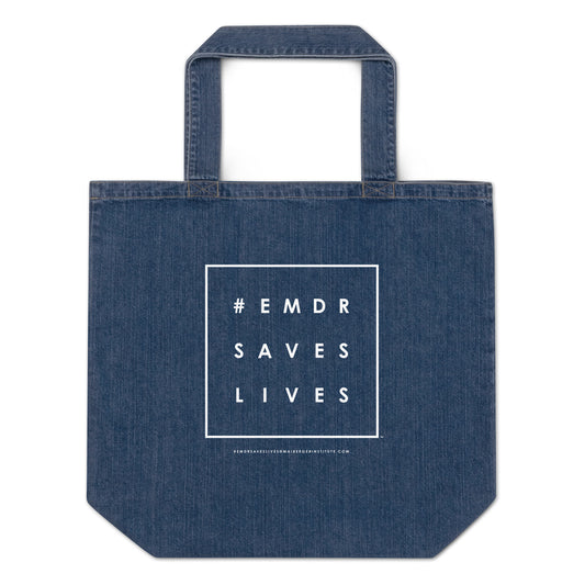#EMDRSAVESLIVES Organic Denim Tote Bag