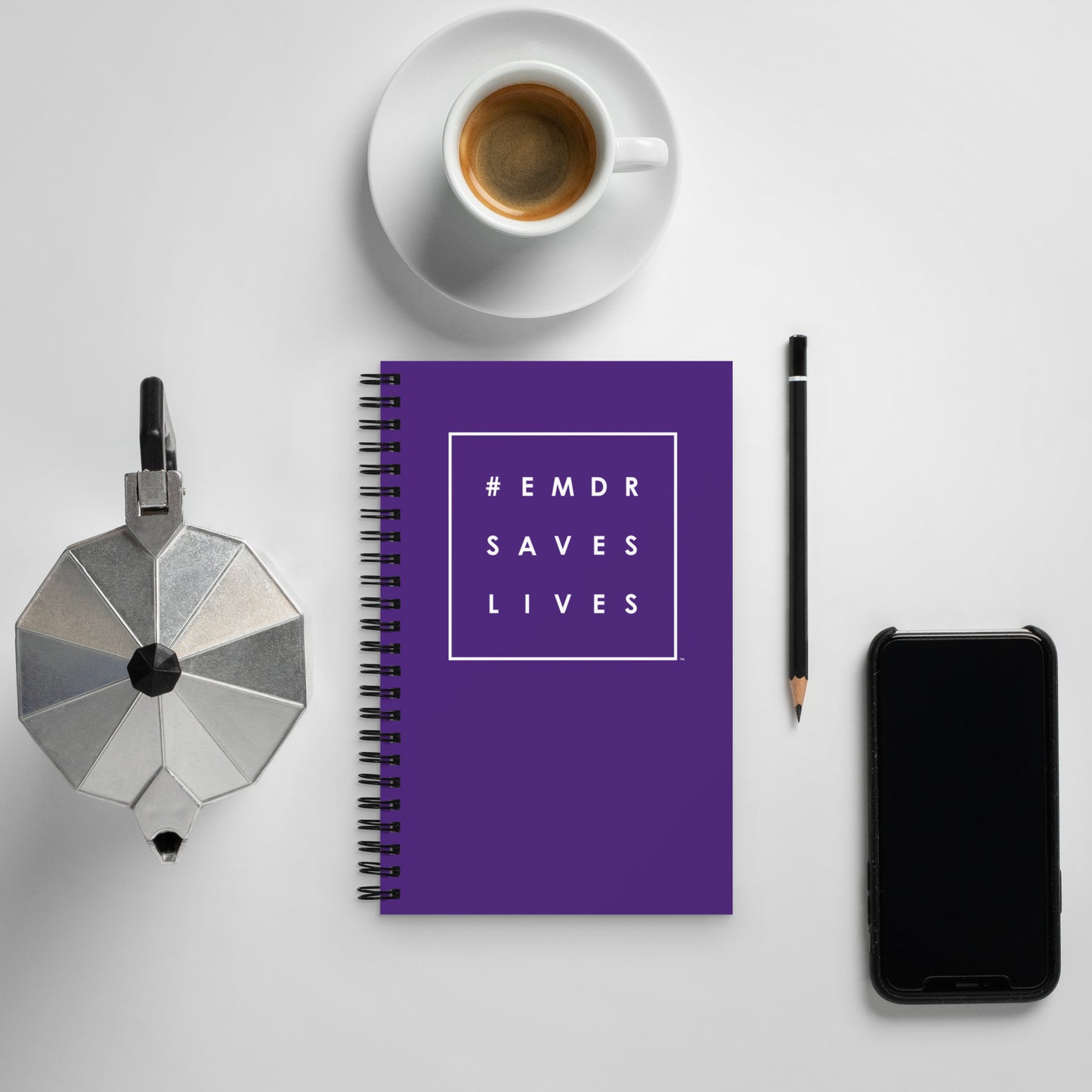 #EMDRSAVESLIVES Spiral notebook