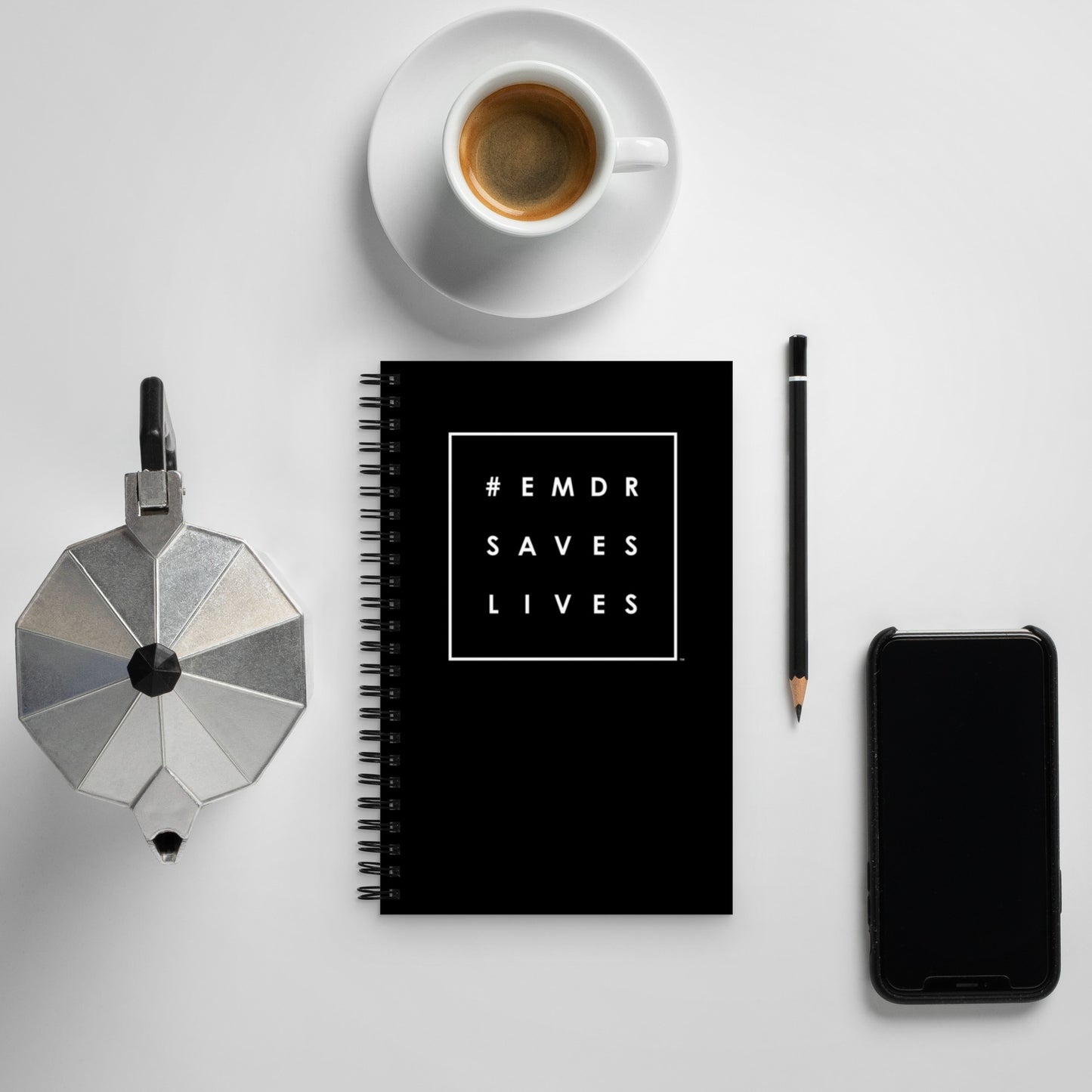 #EMDRSAVESLIVES Spiral notebook