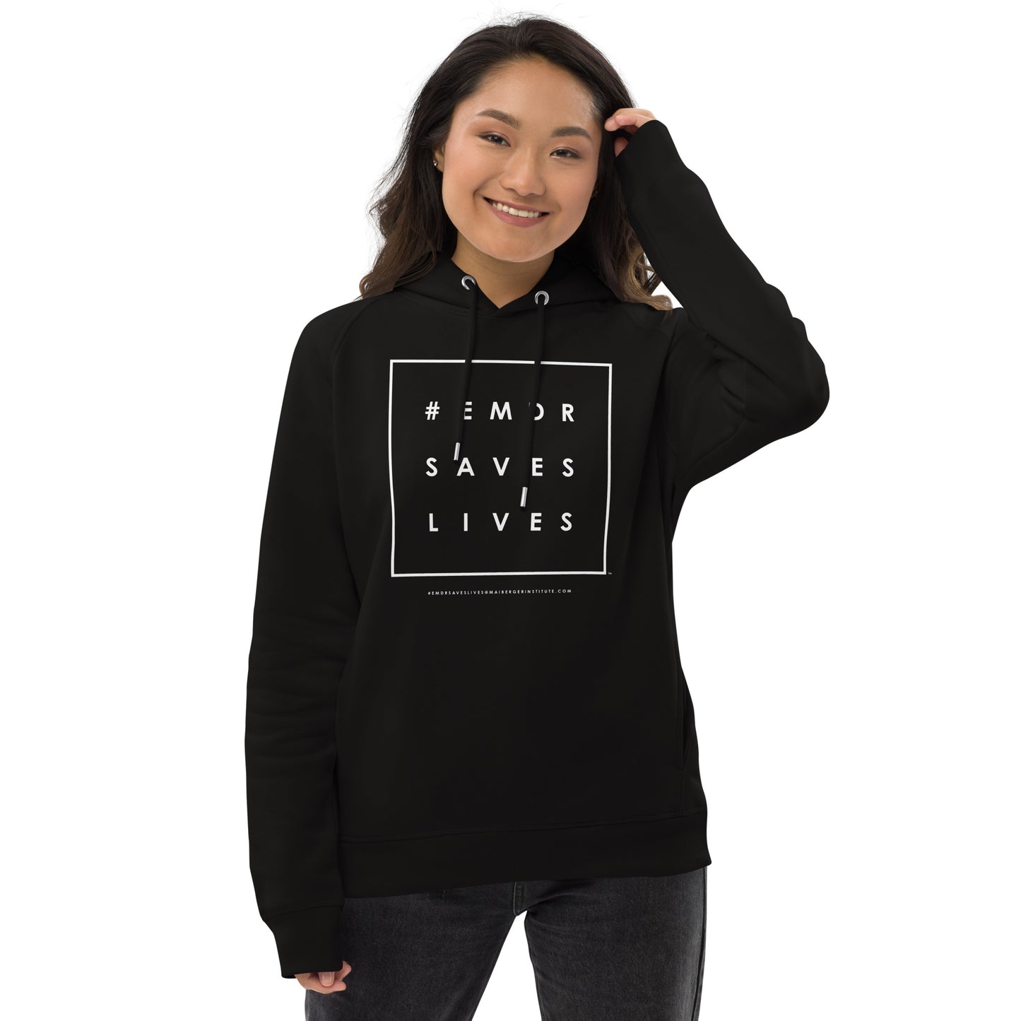 #EMDRSAVESLIVES Unisex Eco Pullover Hoodie - Raglan Sleeves - Side Pockets
