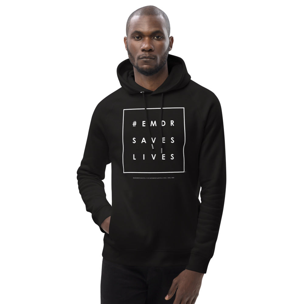 #EMDRSAVESLIVES Unisex Eco Pullover Hoodie - Raglan Sleeves - Side Pockets