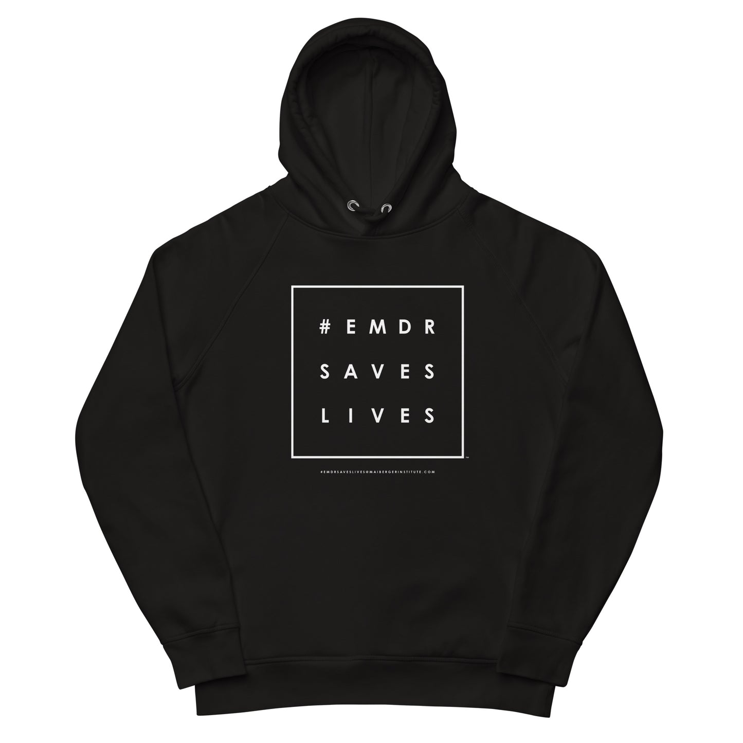 #EMDRSAVESLIVES Unisex Eco Pullover Hoodie - Raglan Sleeves - Side Pockets