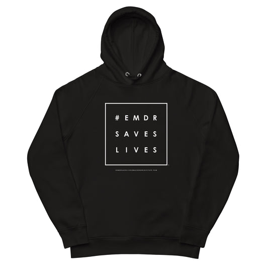 #EMDRSAVESLIVES Unisex Eco Pullover Hoodie - Raglan Sleeves - Side Pockets