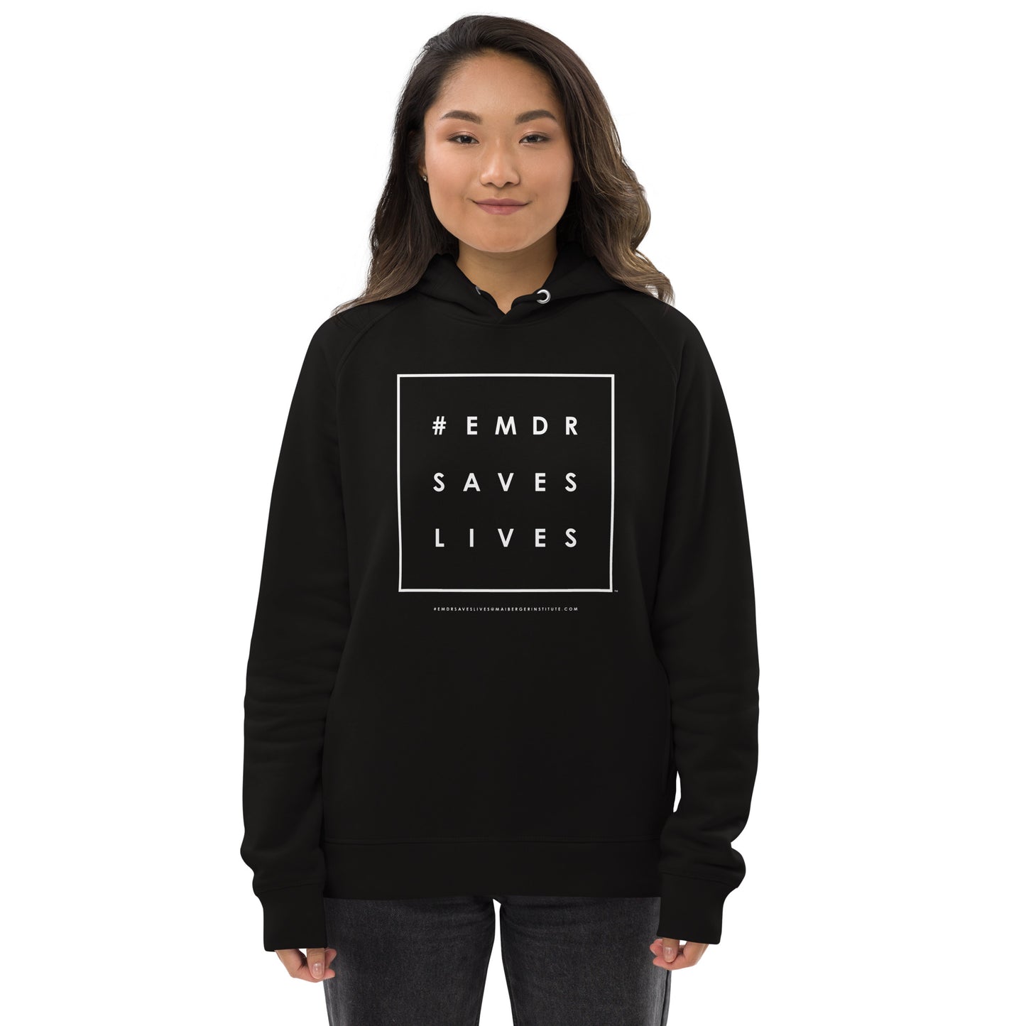 #EMDRSAVESLIVES Unisex Eco Pullover Hoodie - Raglan Sleeves - Side Pockets