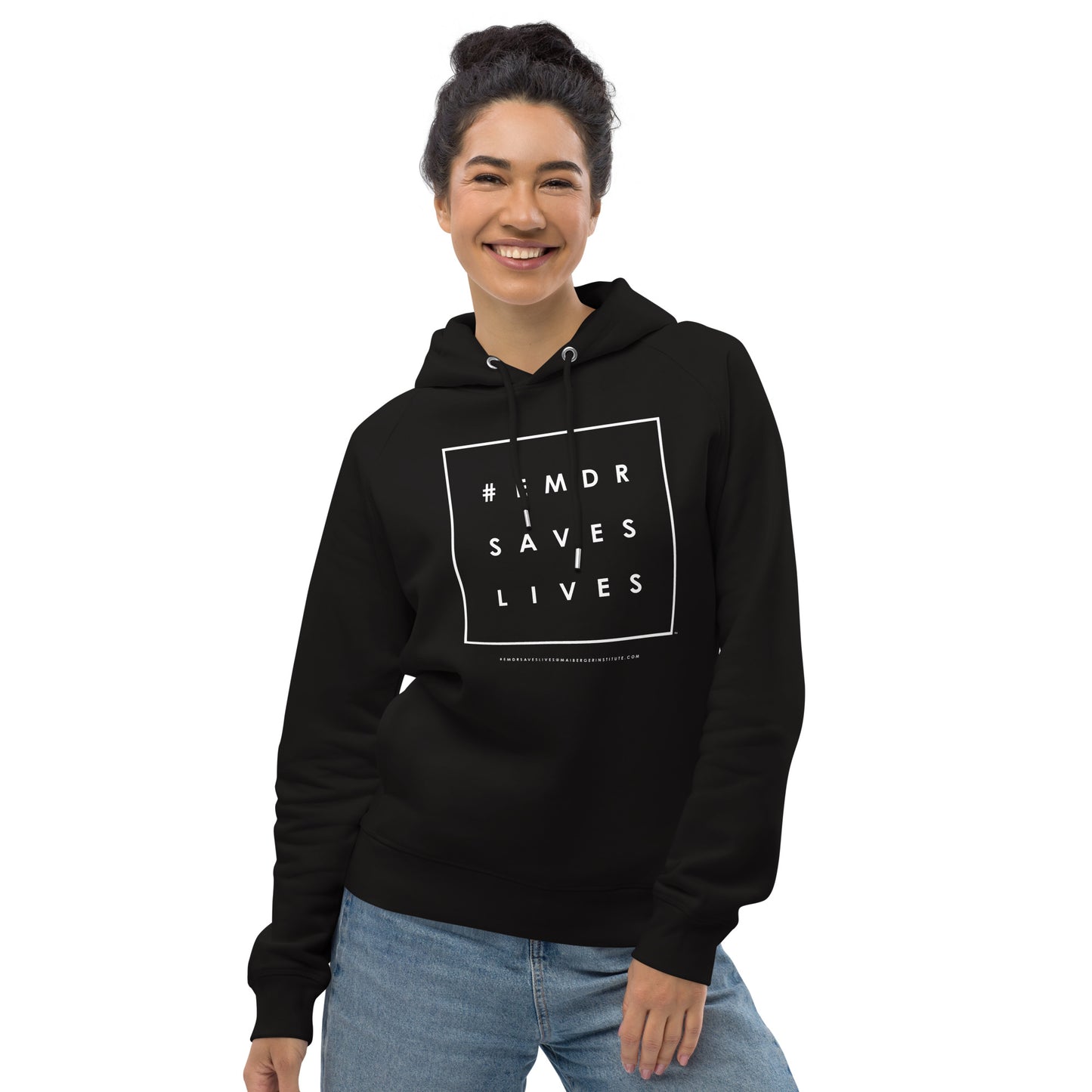 #EMDRSAVESLIVES Unisex Eco Pullover Hoodie - Raglan Sleeves - Side Pockets