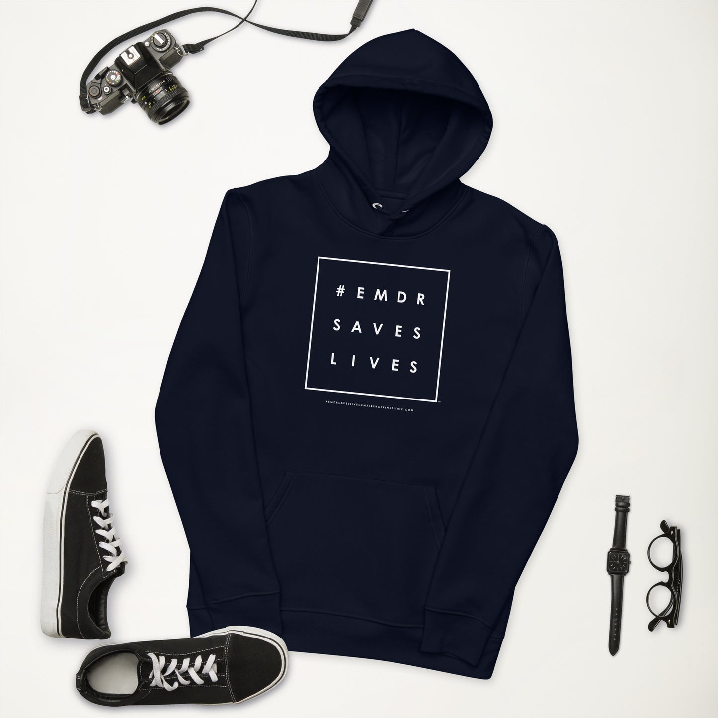 #EMDRSAVESLIVES Unisex Essential Eco Hoodie - Set-In Sleeves - Front Pouch Pockets