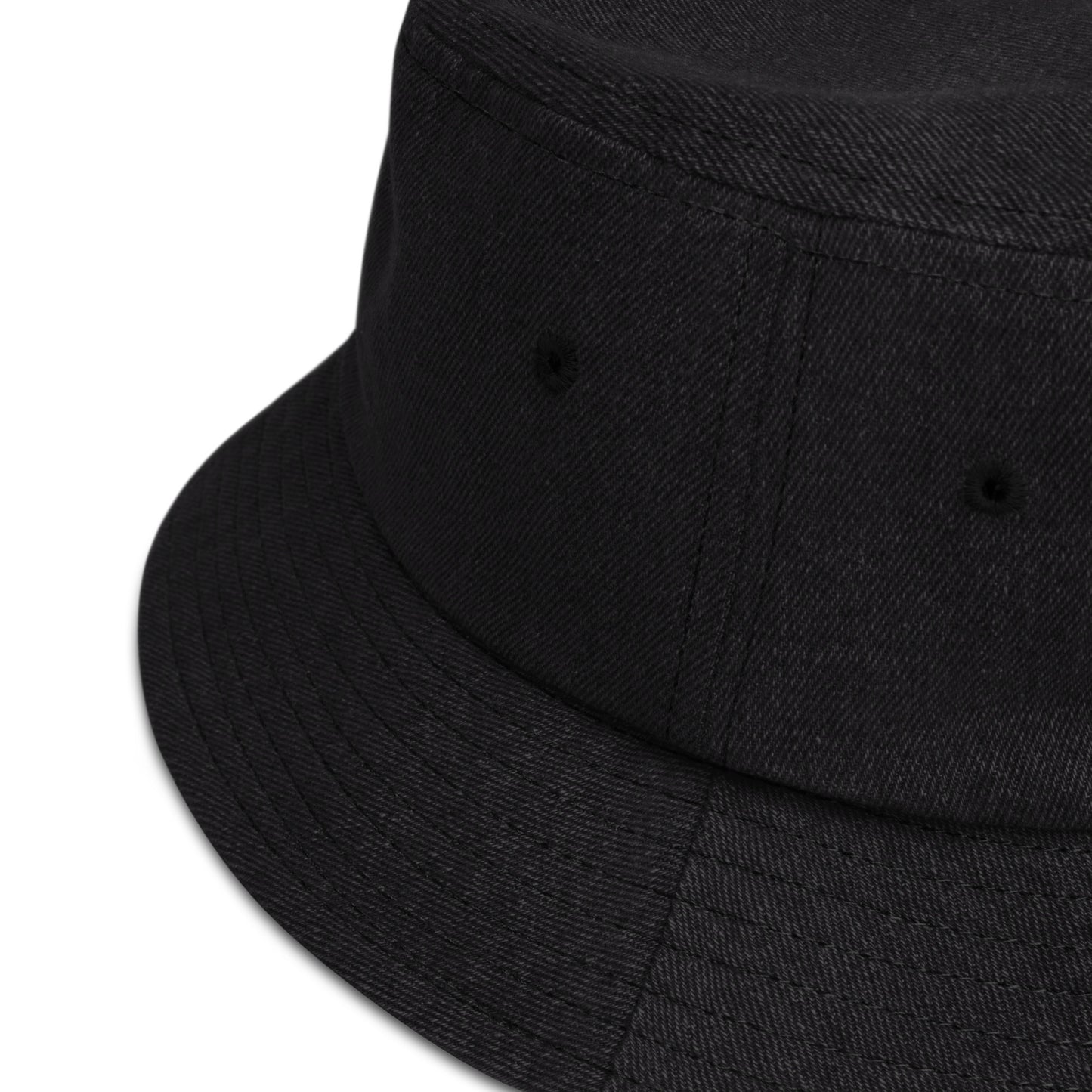 #EMDRSAVESLIVES Denim Bucket Hat (Black Denim / One size) , Flat Embroidery